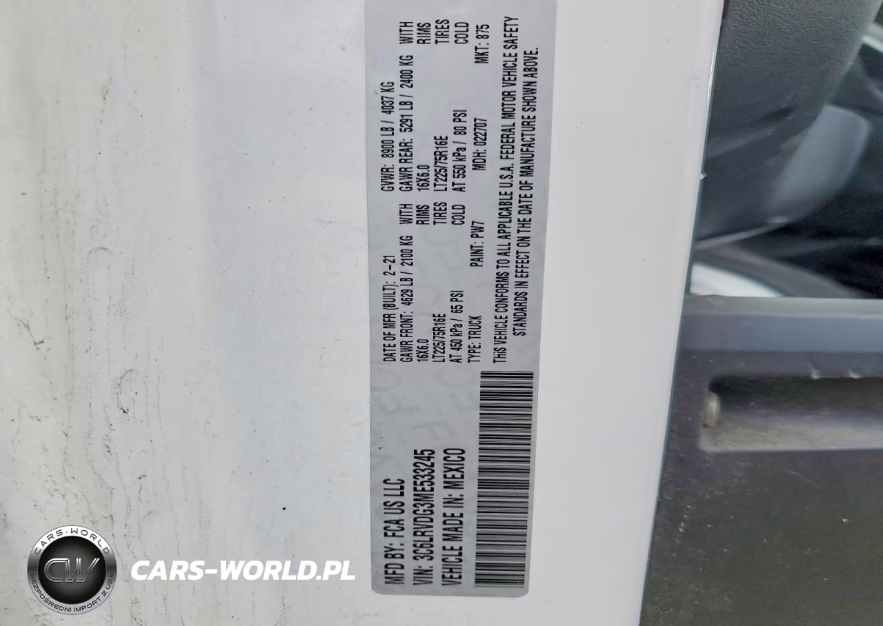 2021 Ram Promaster 2500 2500 High VIN:3C6LRVDG3ME533245 - 13