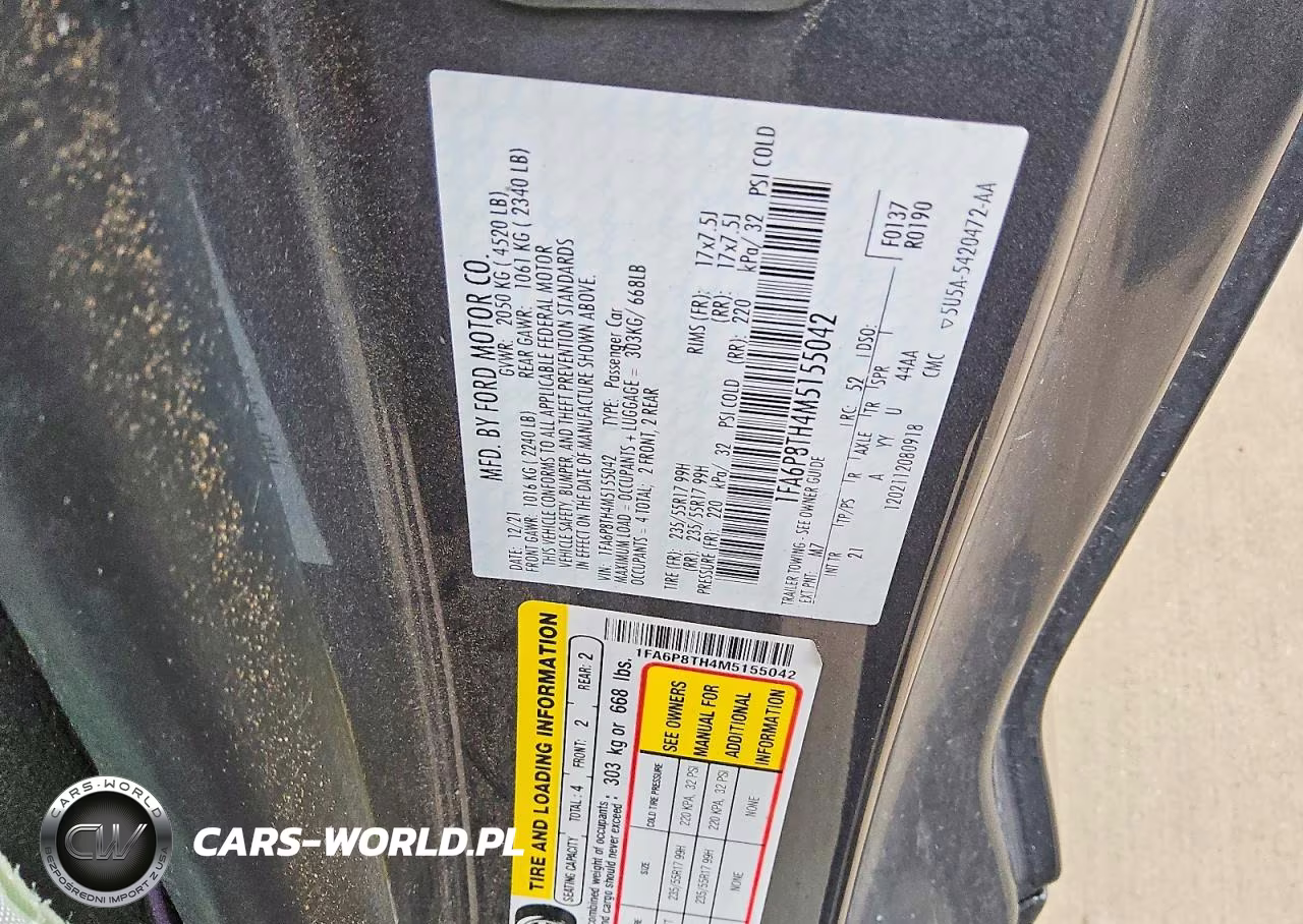 2021 Ford Mustang VIN:1FA6P8TH4M5155042 - 12