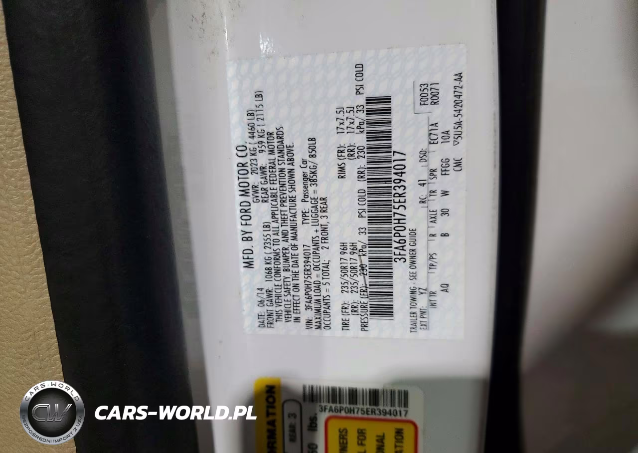 2014 Ford Fusion Se VIN:3FA6P0H75ER394017 - 13