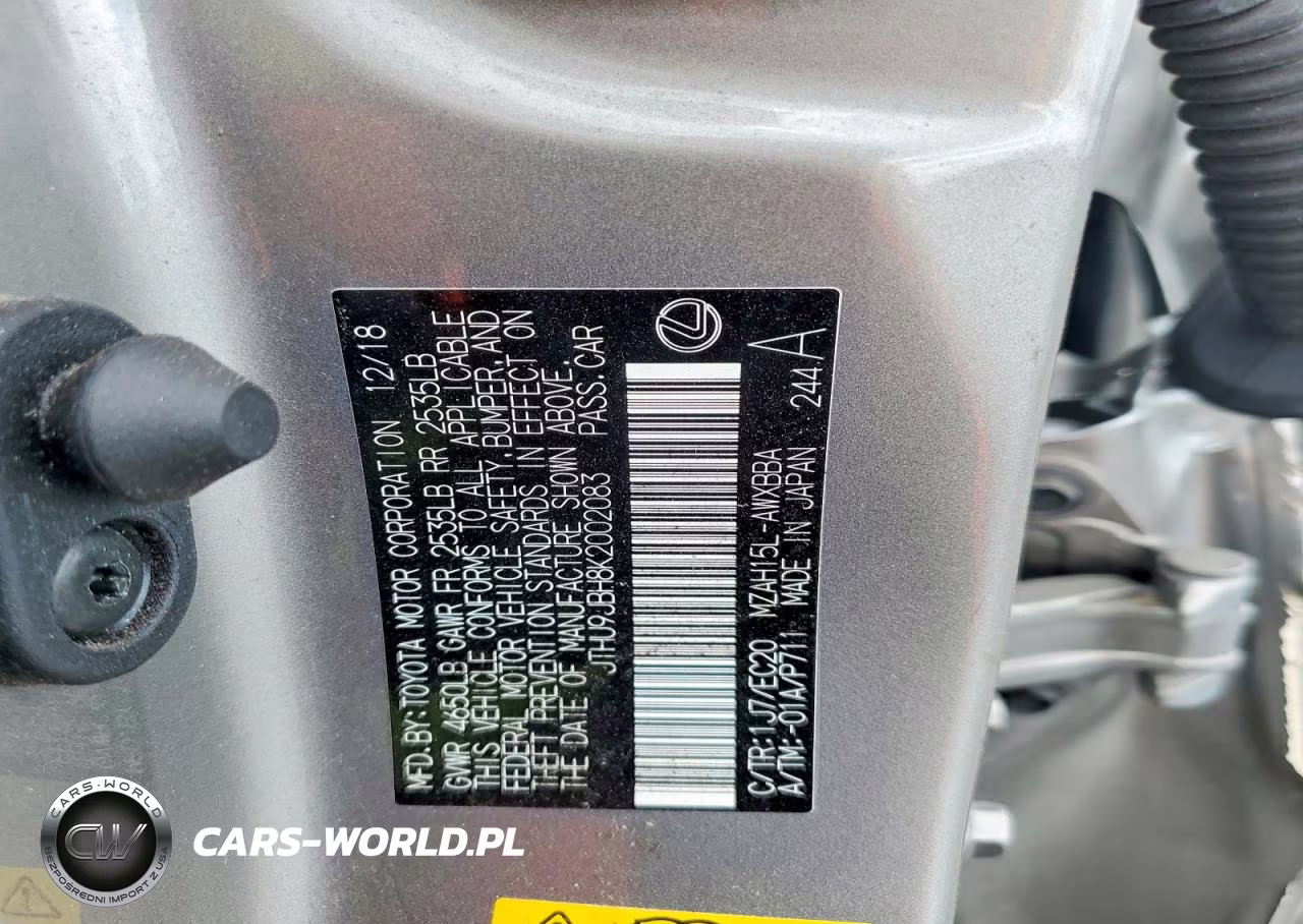 2019 Lexus Ux 250H VIN:JTHU9JBH8K2002083 - 14
