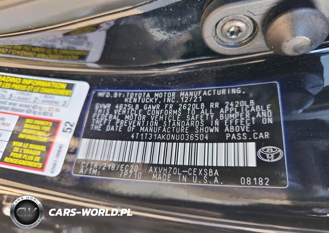 2022 Toyota Camry Hybrid Se Nightshade VIN:4T1T31AK0NU036504 - 12