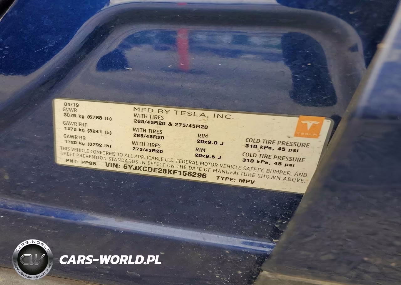 2019 Tesla Model X VIN:5YJXCDE28KF156296 - 12