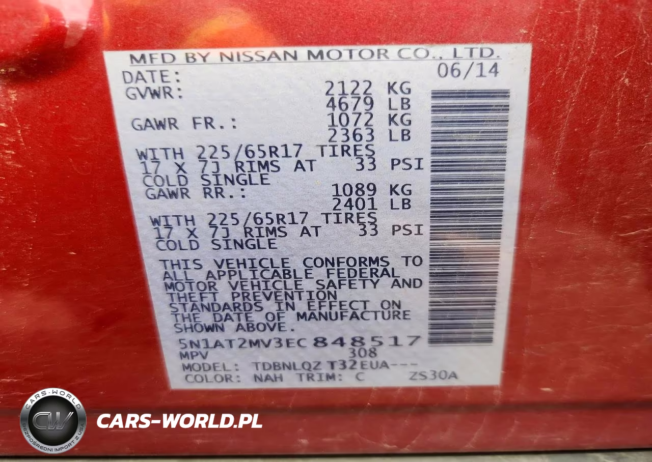 2014 Nissan Rogue Sv VIN:5N1AT2MV3EC848517 - 13