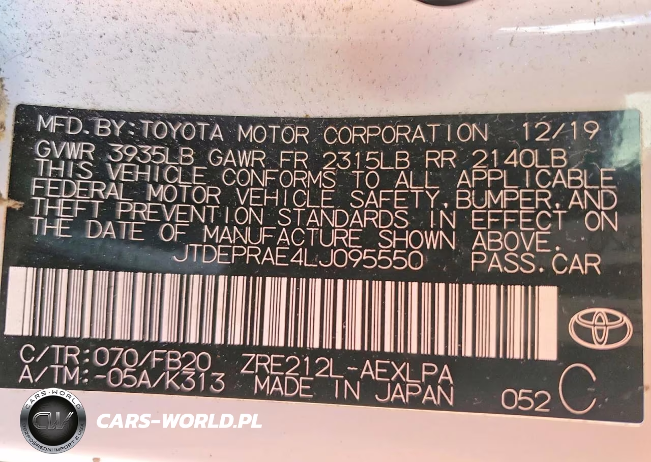 2020 Toyota Corolla Le VIN:JTDEPRAE4LJ095550 - 12