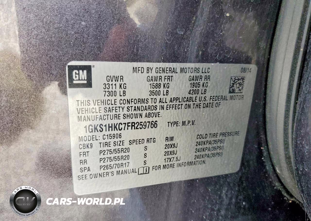2015 GMC Yukon Xl C1500 Slt VIN:1GKS1HKC7FR259766 - 13