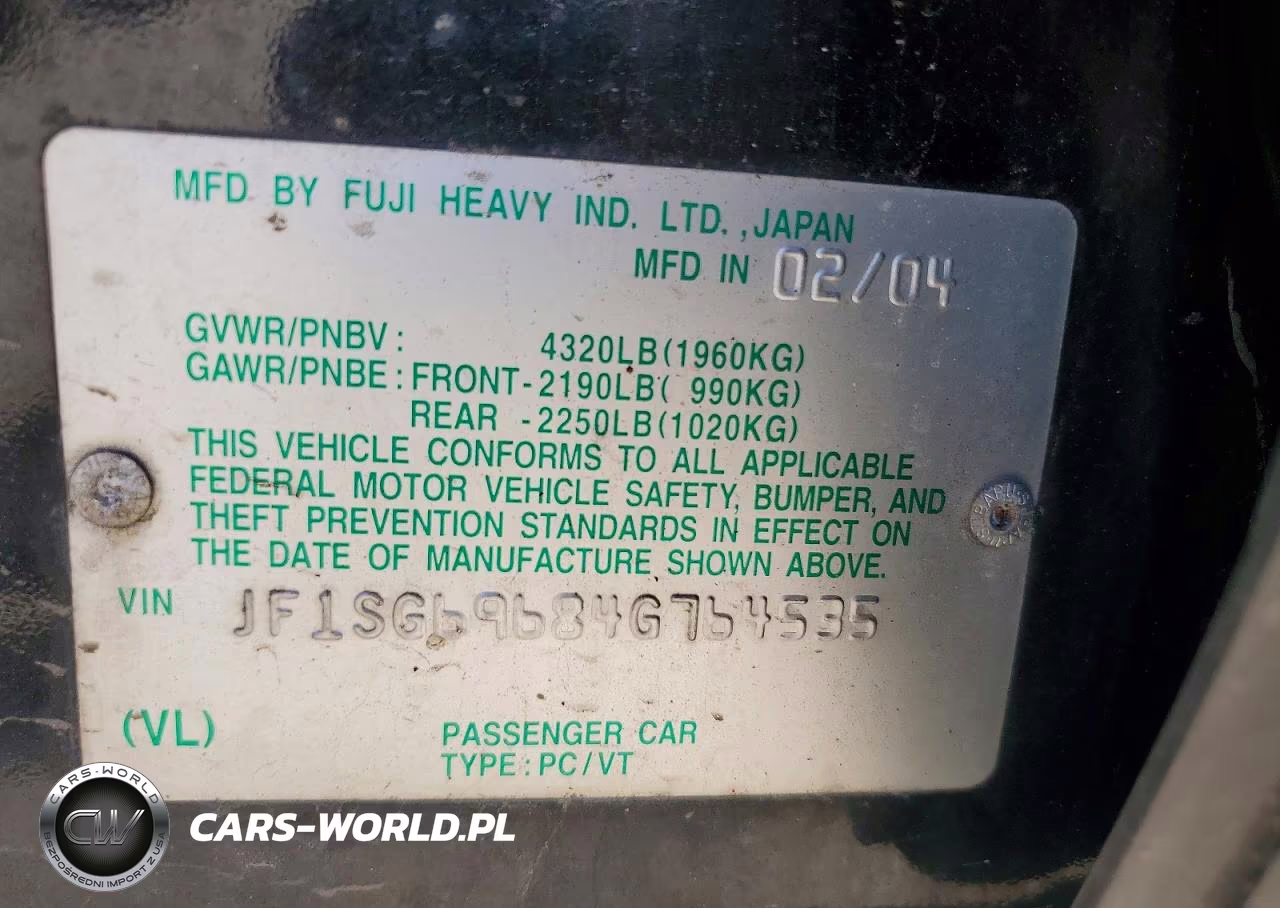 2004 Subaru Forester 2.5Xt VIN:JF1SG69684G764535 - 13