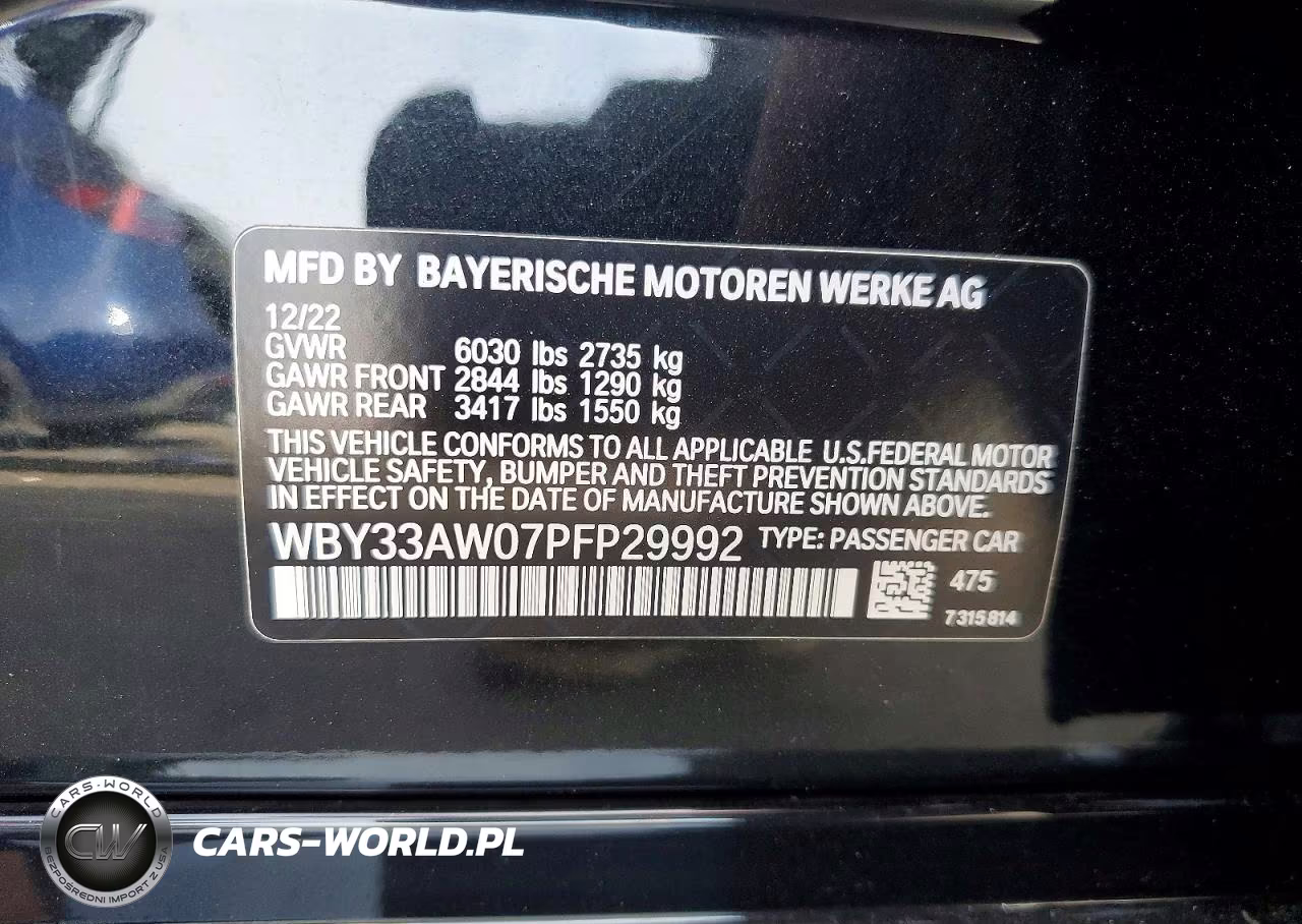 2023 BMW I4 M50 VIN:WBY33AW07PFP29992 - 12