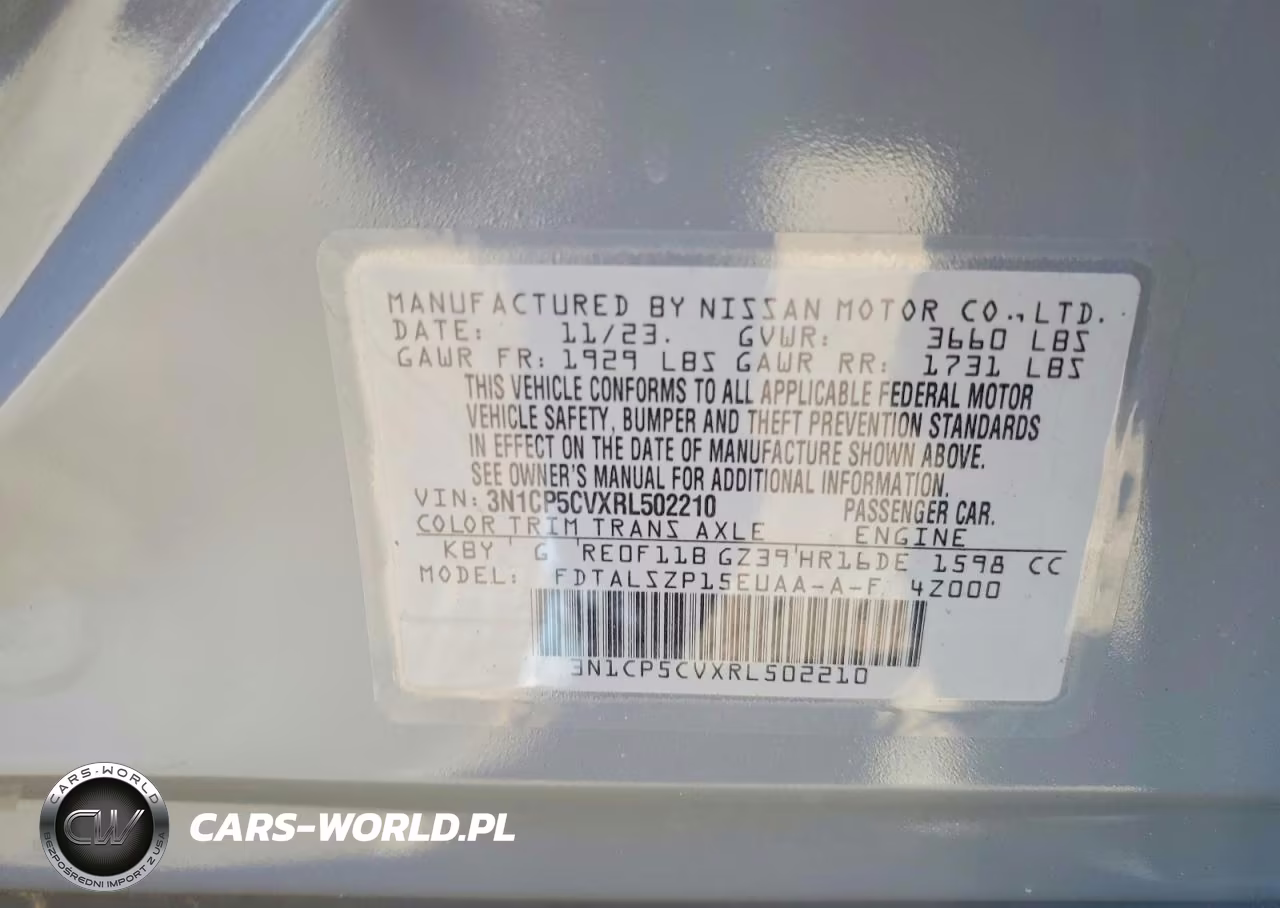 2024 Nissan Kicks Sv VIN:3N1CP5CVXRL502210 - 13