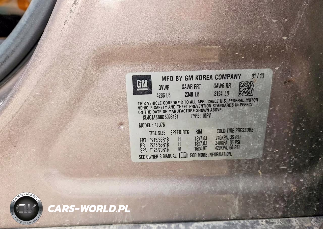 2013 Buick Encore VIN:KL4CJASB8DB098181 - 12