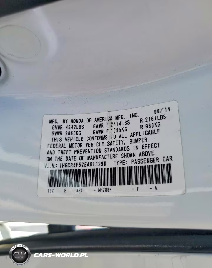 2014 Honda Accord Hybrid Exl VIN:1HGCR6F52EA010296 - 13