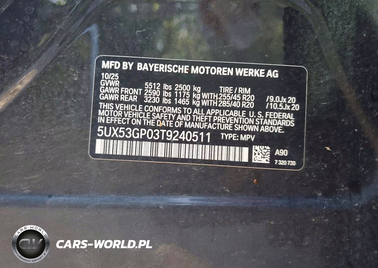 2026 BMW X3 30 xDrive VIN:5UX53GP03T9240511 - 13