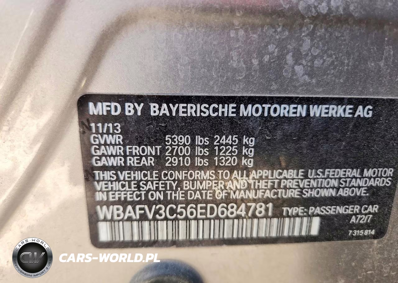 2014 BMW 535 D xDrive VIN:WBAFV3C56ED684781 - 12