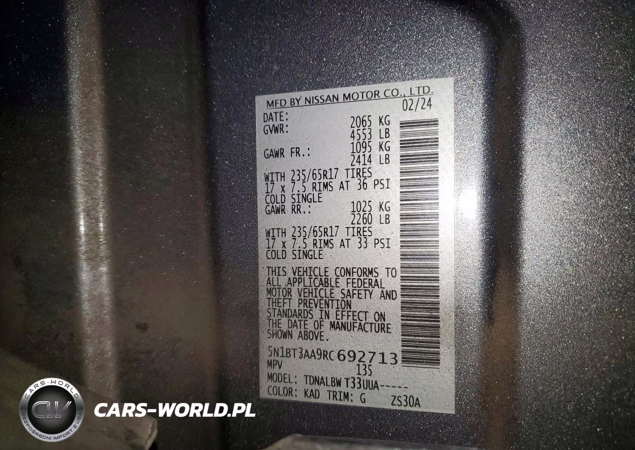 2024 Nissan Rogue S VIN:5N1BT3AA9RC692713 - 12