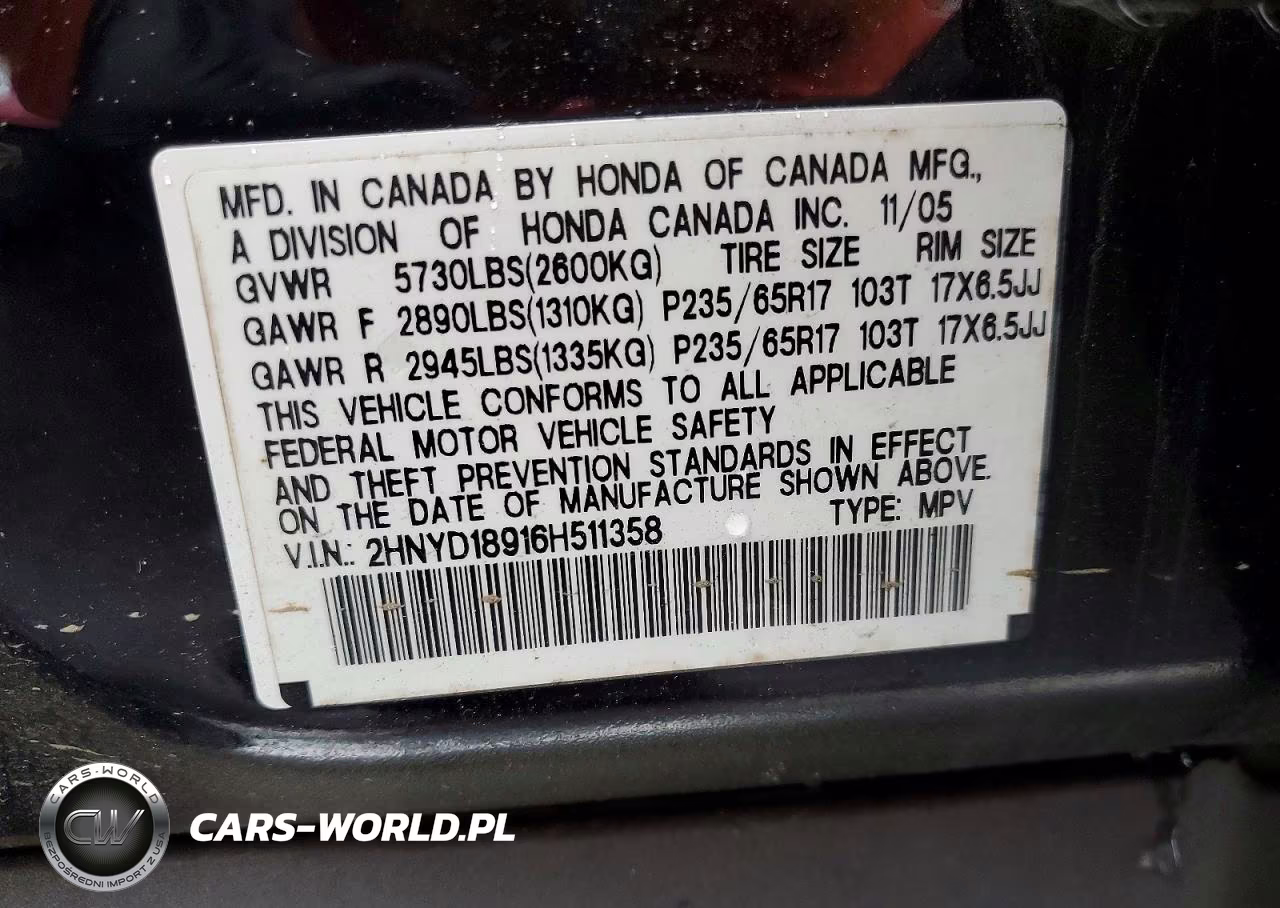 2006 Acura Mdx Touring VIN:2HNYD18916H511358 - 13