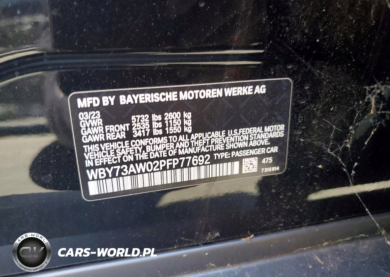 2023 BMW I4 Edrive 40 VIN:WBY73AW02PFP77692 - 12