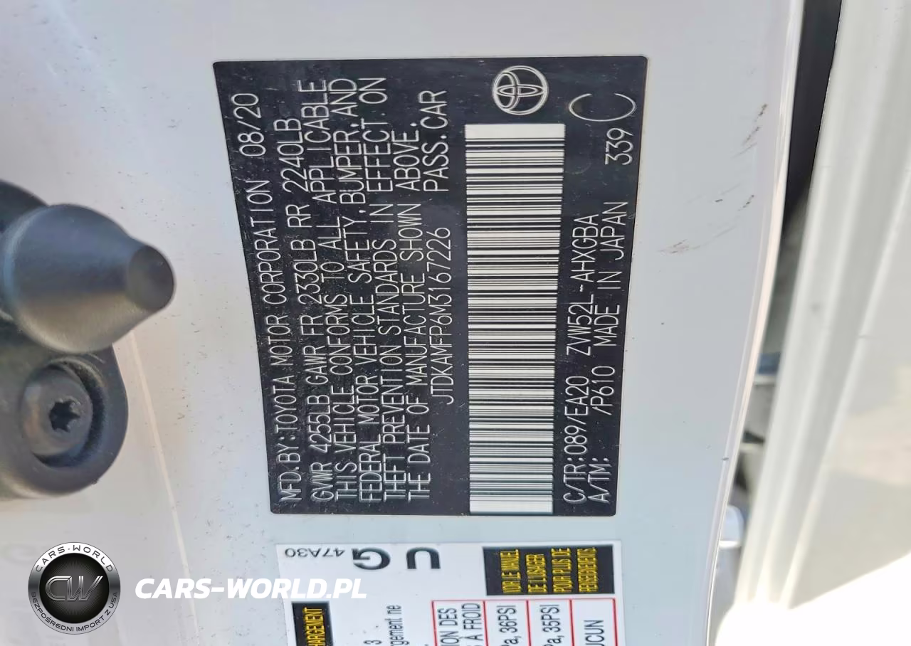 2021 Toyota Prius Prime Xle VIN:JTDKAMFP6M3167226 - 12