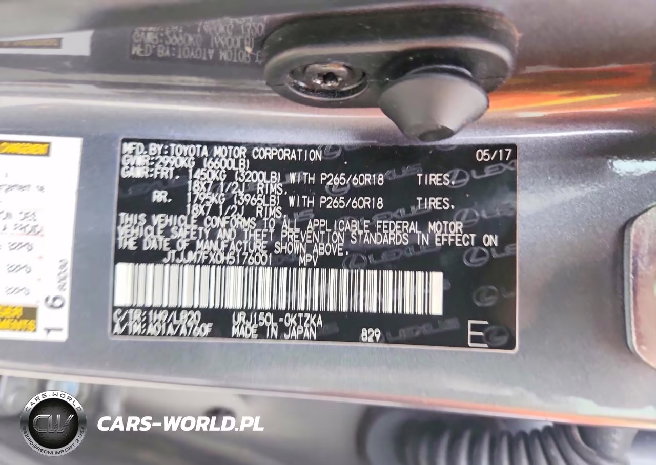 2017 Lexus Gx 460 Premium VIN:JTJJM7FX0H5176001 - 12
