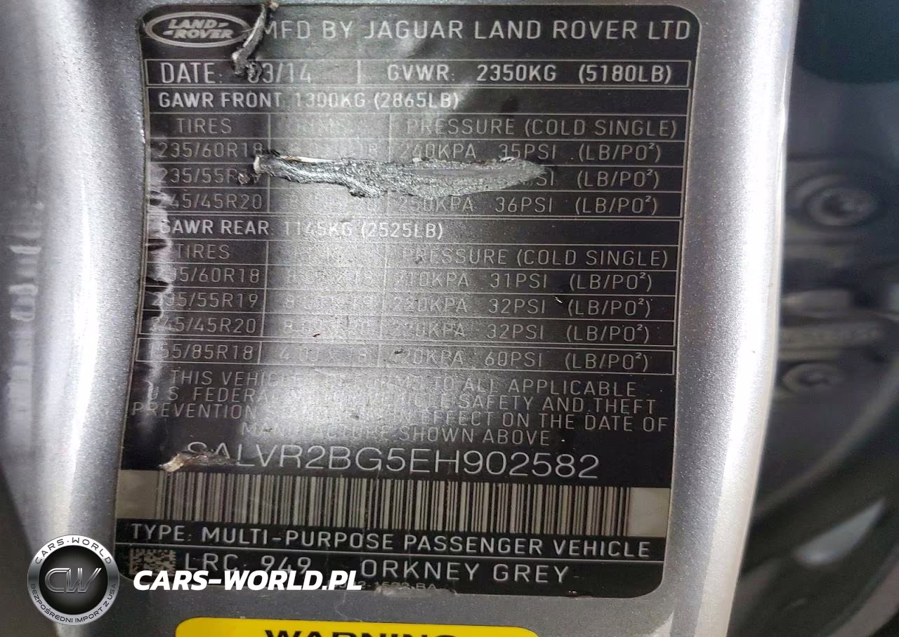 2014 Land Rover Range Rover Evoque Pure Premium VIN:SALVR2BG5EH902582 - 12