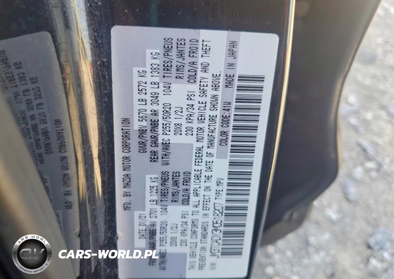 2021 Mazda Cx-9 Grand Touring VIN:JM3TCADY3M0518207 - 13
