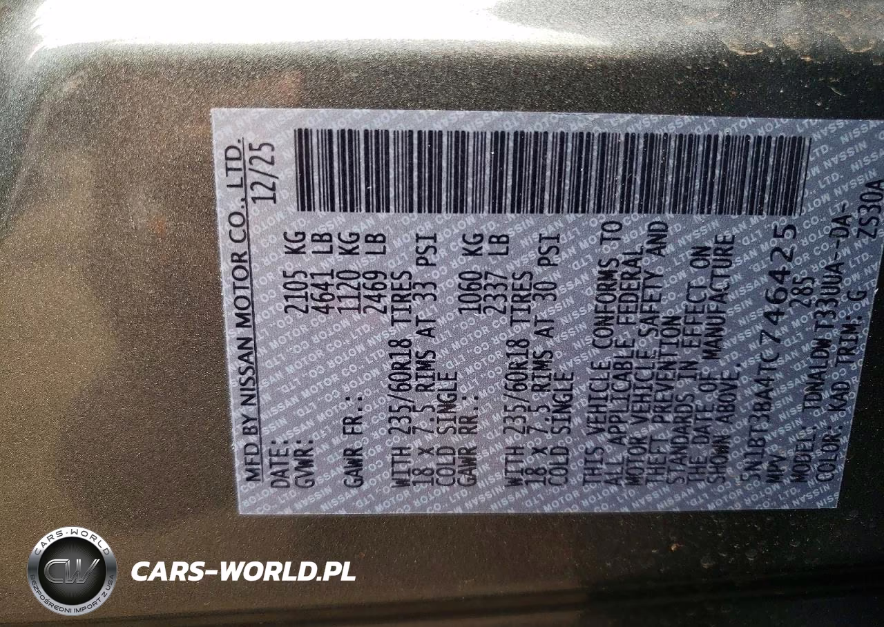 2026 Nissan Rogue Sv VIN:5N1BT3BA4TC746425 - 13