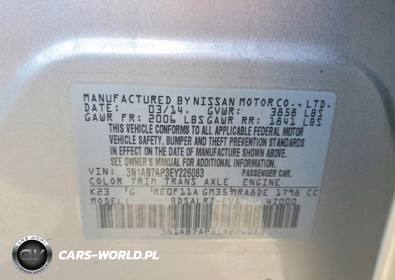 2014 Nissan Sentra Sr VIN:3N1AB7AP3EY226083 - 12