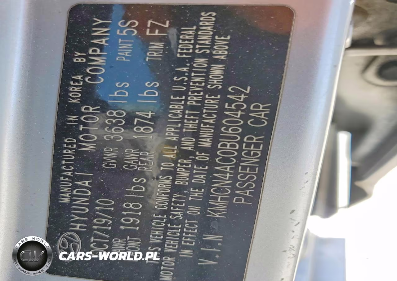 2011 Hyundai Accent Gls VIN:KMHCN4AC0BU604542 - 12