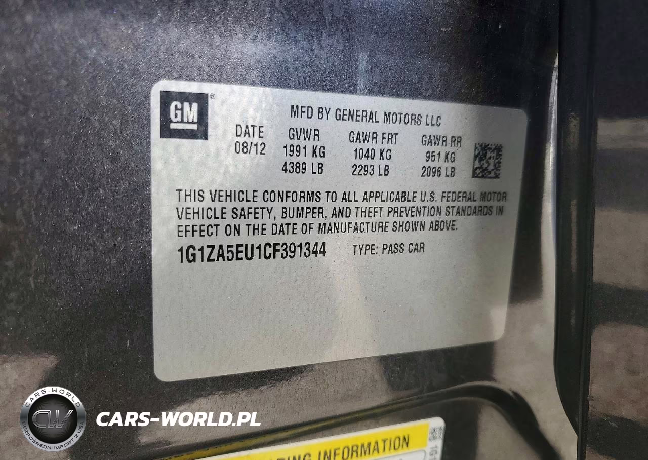 2012 Chevrolet Malibu Ls VIN:1G1ZA5EU1CF391344 - 12