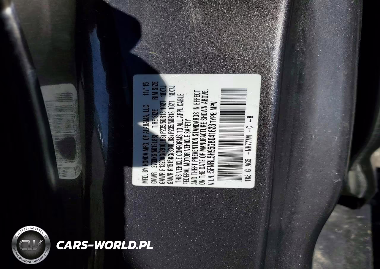2016 Honda Odyssey Touring VIN:5FNRL5H95GB041623 - 12