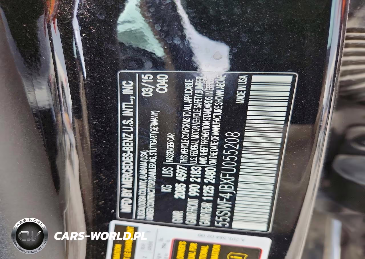 2015 Mercedes-Benz C 300 VIN:55SWF4JBXFU055208 - 12