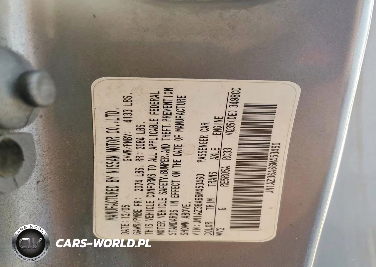 2006 Nissan 350Z Roadster VIN:JN1AZ36A66M453460 - 12