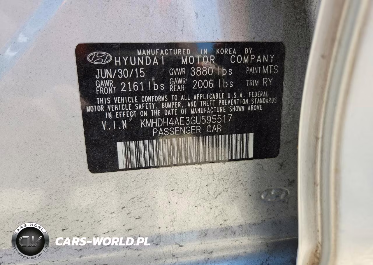 2016 Hyundai Elantra Limited VIN:KMHDH4AE3GU595517 - 12