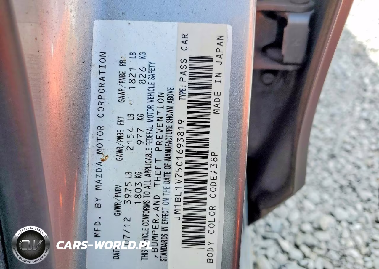 2012 Mazda 3 I VIN:JM1BL1V75C1693819 - 12