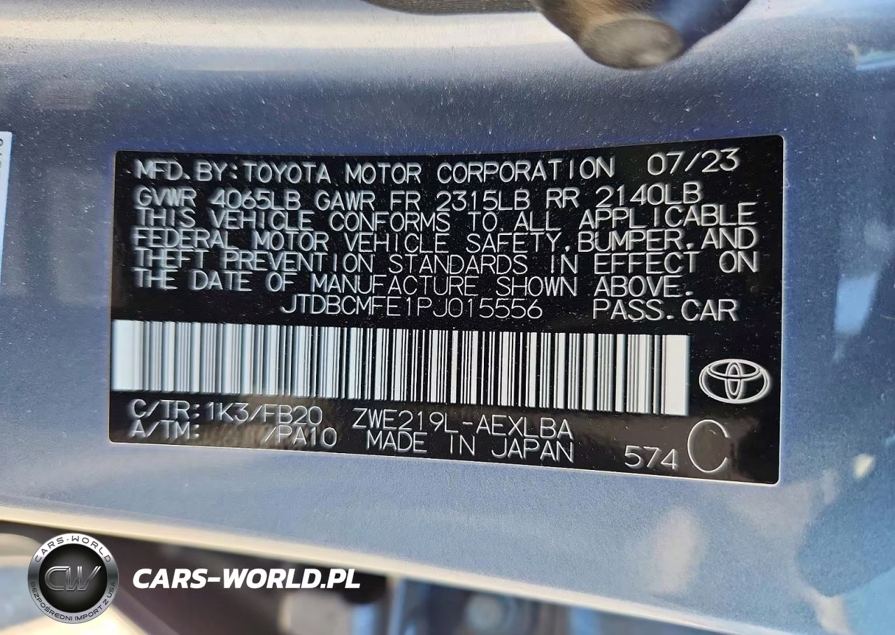 2023 Toyota Corolla Hybrid Le VIN:JTDBCMFE1PJ015556 - 13
