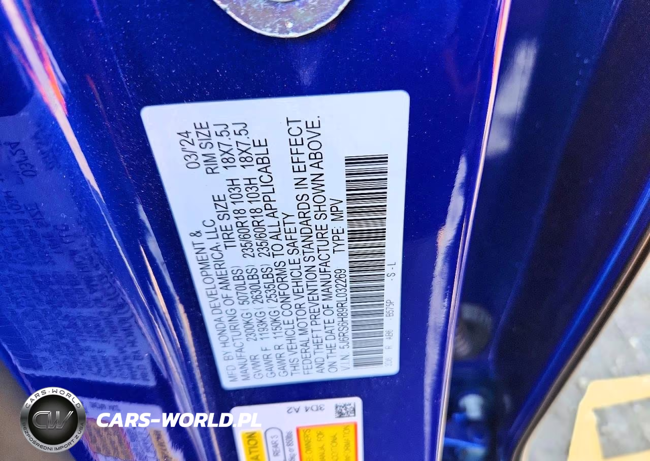 2024 Honda Cr-V Sport-L VIN:5J6RS6H89RL032269 - 13