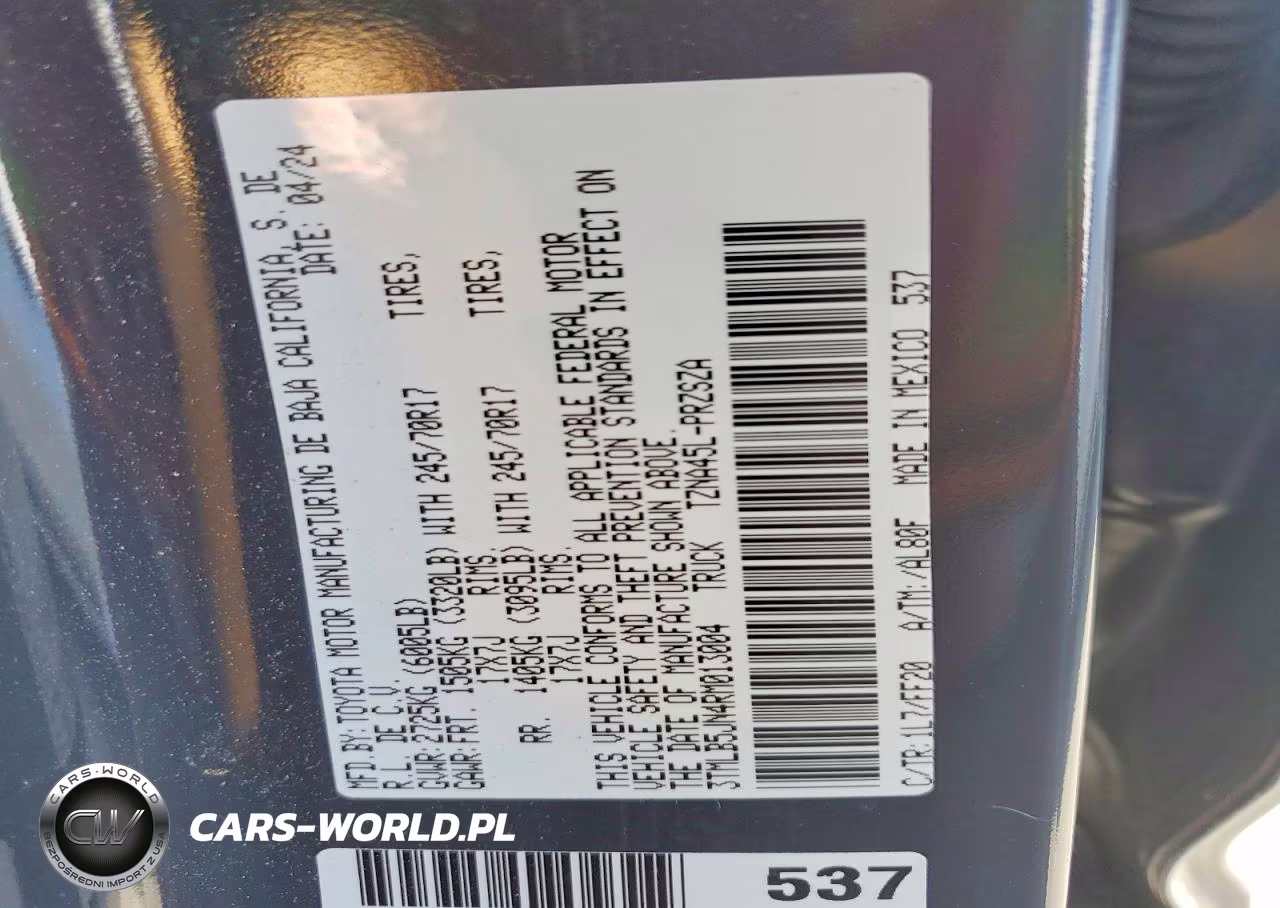 2024 Toyota Tacoma Sr5 VIN:3TMLB5JN4RM013004 - 12