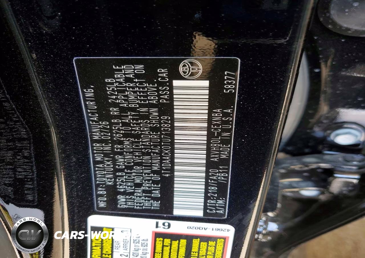 2026 Toyota Camry Le VIN:4T1DAACK0TU713829 - 12