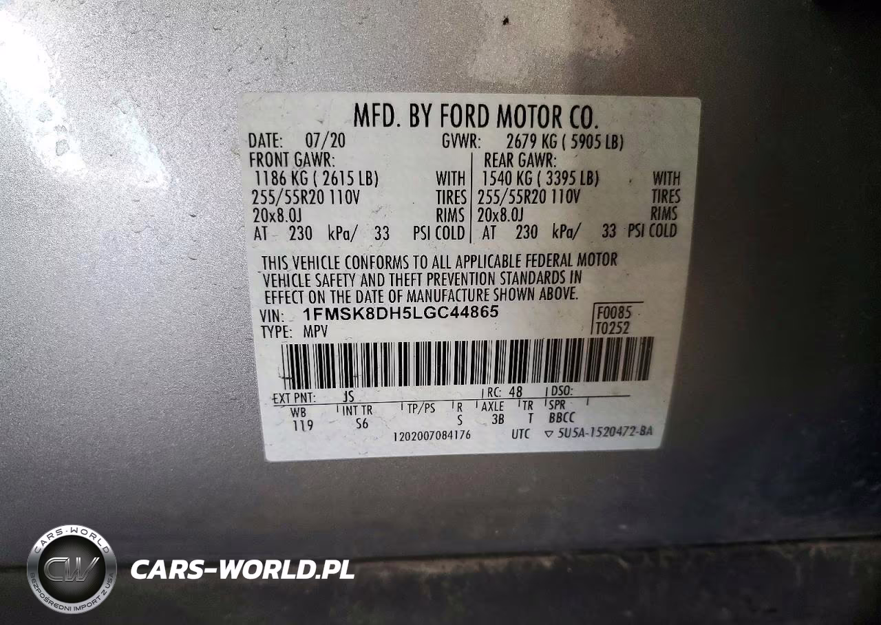 2020 Ford Explorer Xlt VIN:1FMSK8DH5LGC44865 - 14