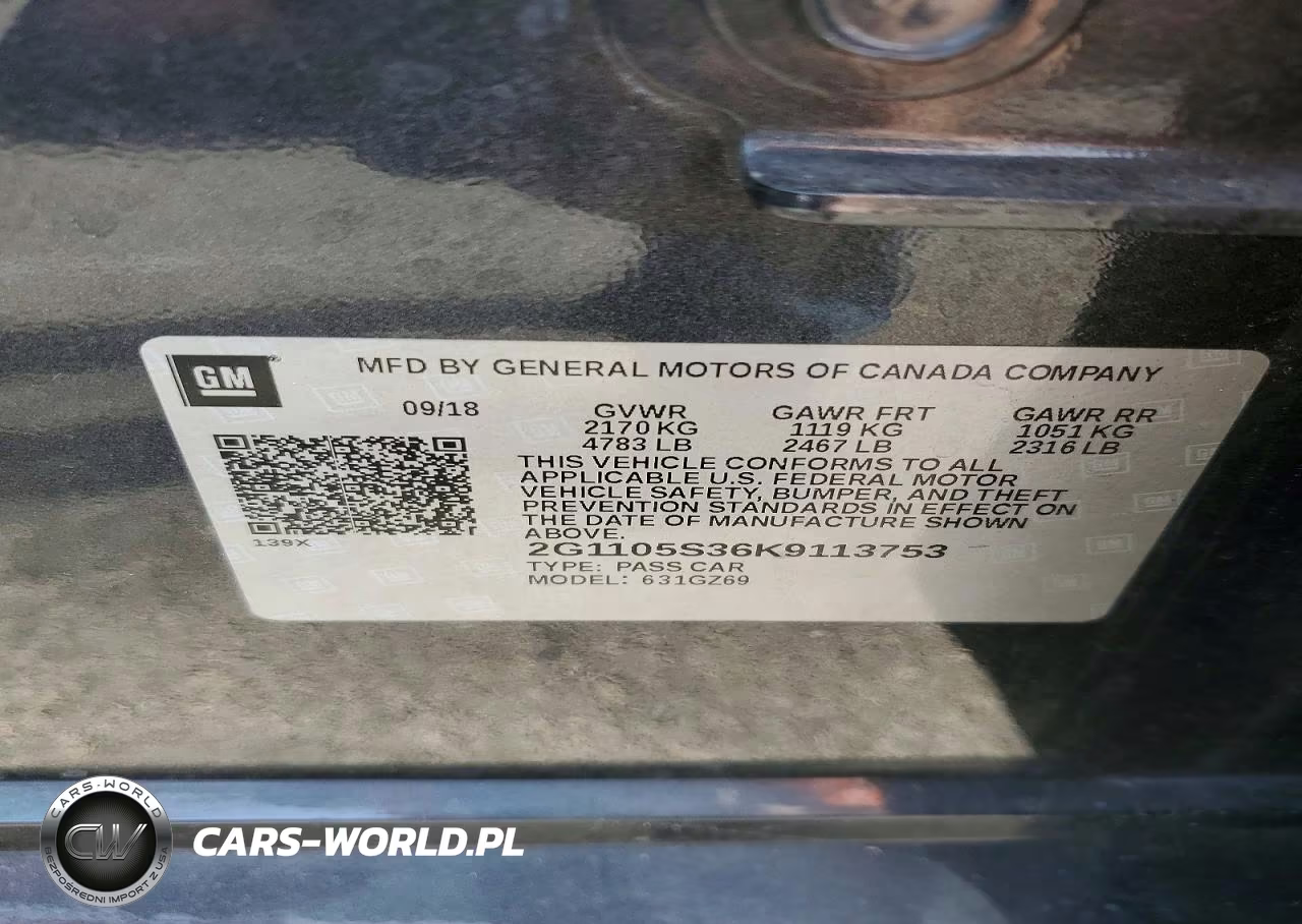 2019 Chevrolet Impala Premier VIN:2G1105S36K9113753 - 12