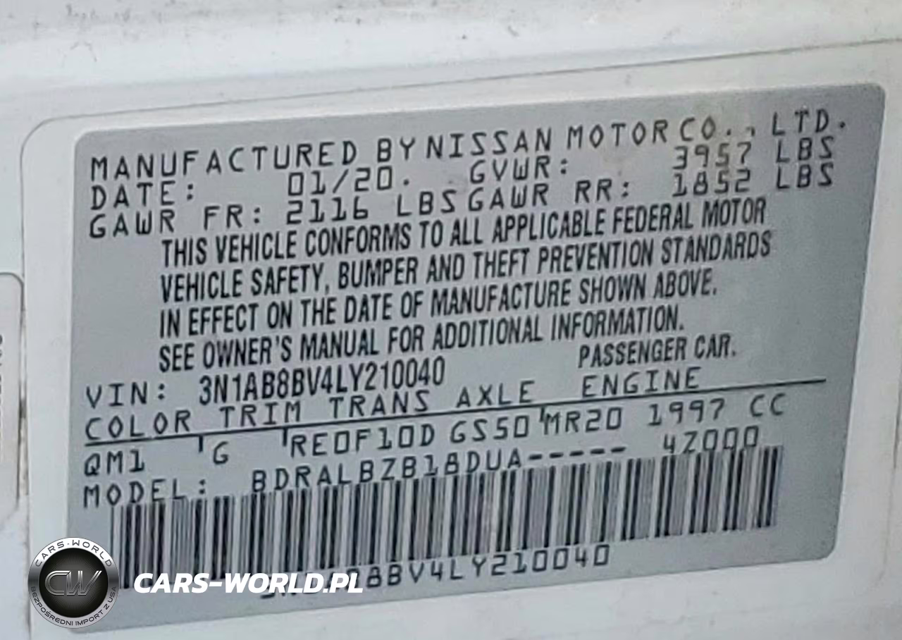 2020 Nissan Sentra S VIN:3N1AB8BV4LY210040 - 13