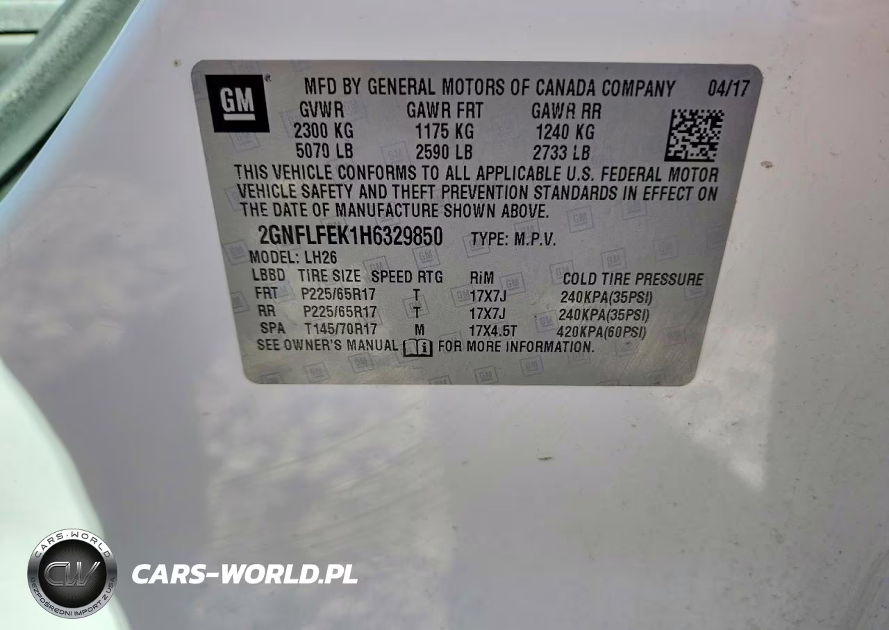 2017 Chevrolet Equinox VIN:2GNFLFEK1H6329850 - 13