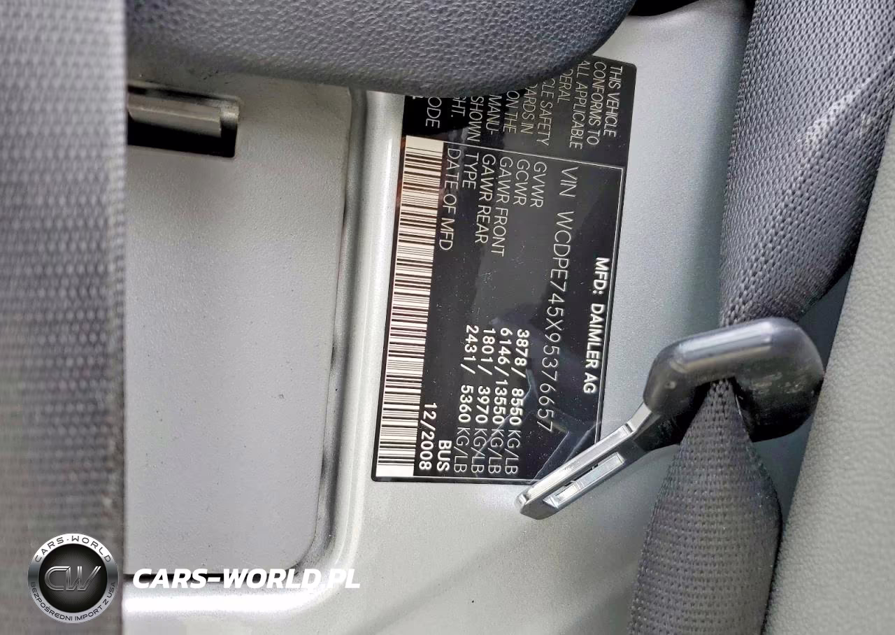 2009 Freightliner Sprinter 2500 VIN:WCDPE745X95376657 - 13