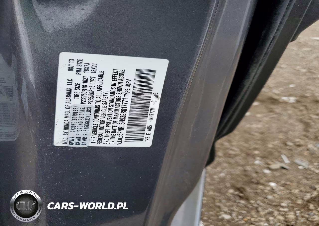 2014 Honda Odyssey Touring VIN:5FNRL5H93EB017771 - 12