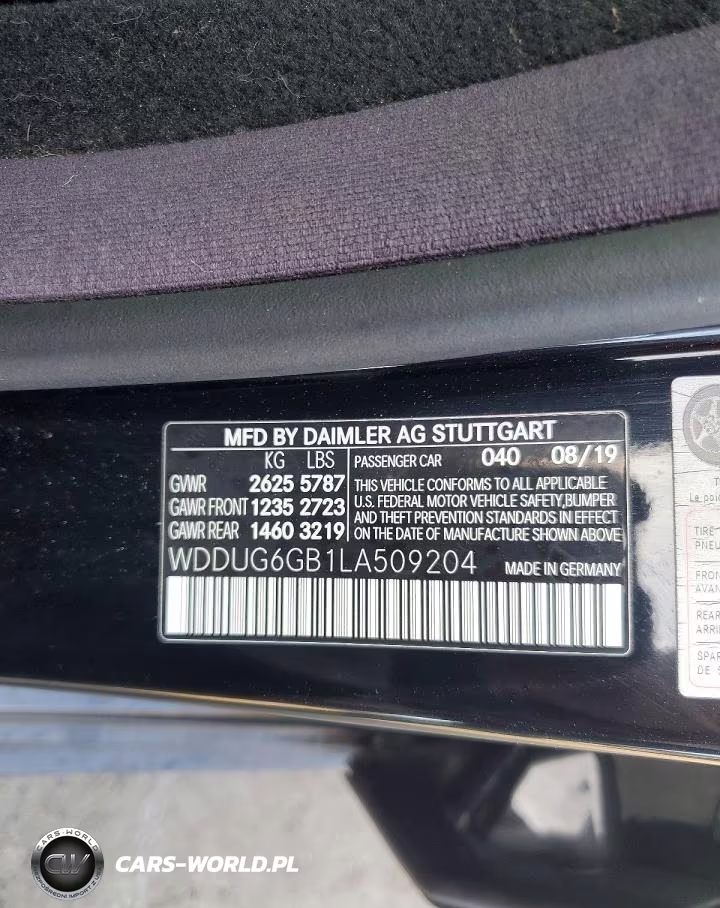 2020 Mercedes-Benz S 450 VIN:WDDUG6GB1LA509204 - 12