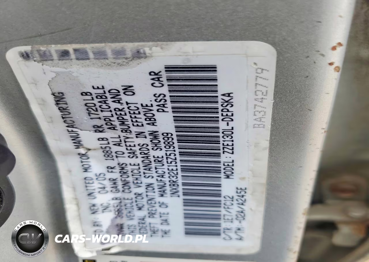 2005 Toyota Corolla S VIN:1NXBR32E15Z519899 - 12