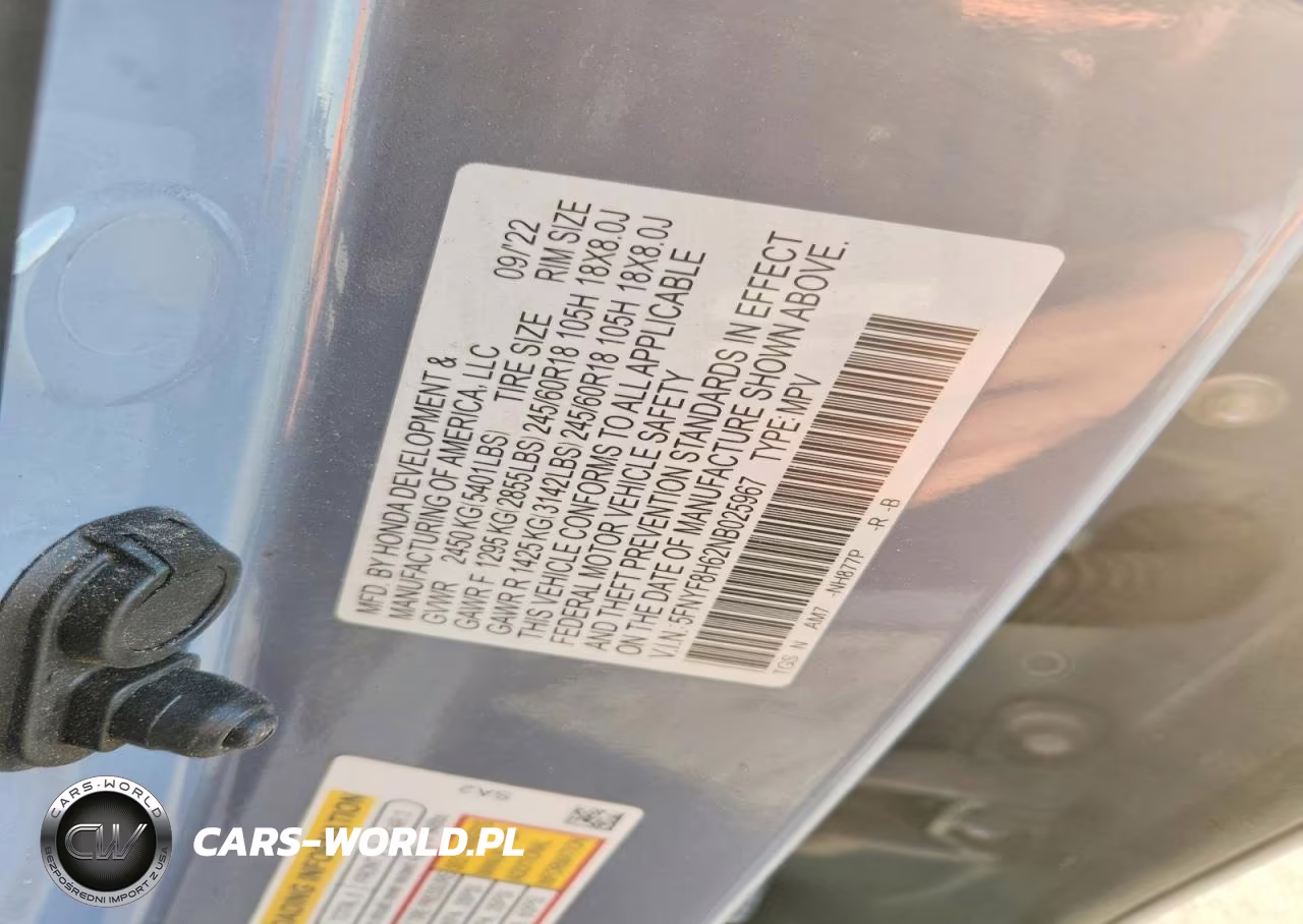 2022 Honda Passport Trail Sport VIN:5FNYF8H62NB025967 - 13
