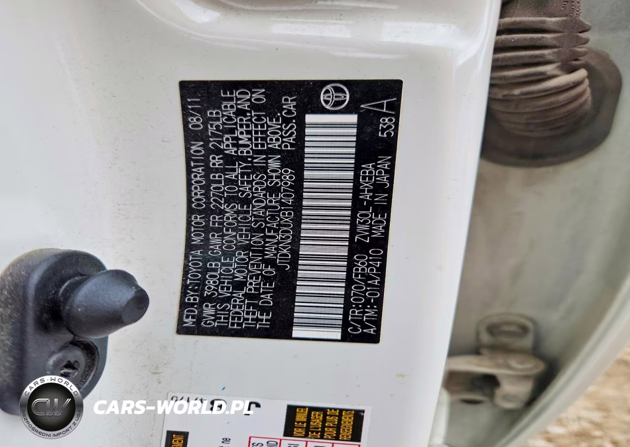 2011 Toyota Prius Two VIN:JTDKN3DUXB1407989 - 12