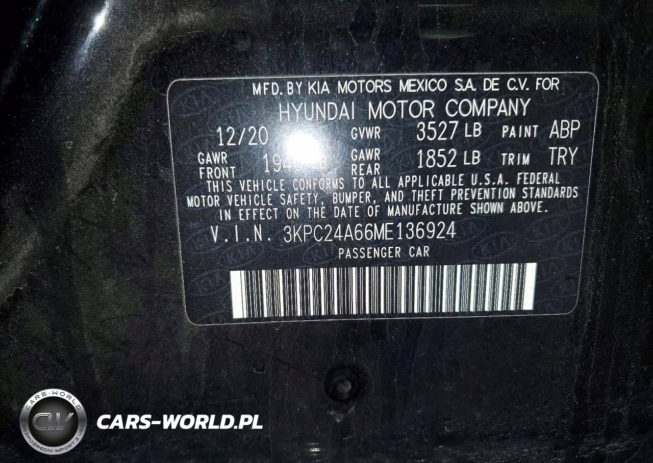 2021 Hyundai Accent Sel VIN:3KPC24A66ME136924 - 12