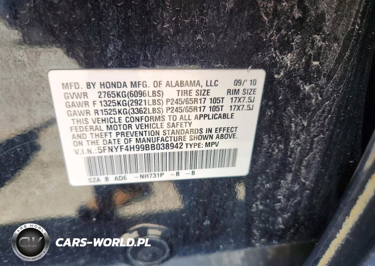 2011 Honda Pilot Touring VIN:5FNYF4H99BB038942 - 14