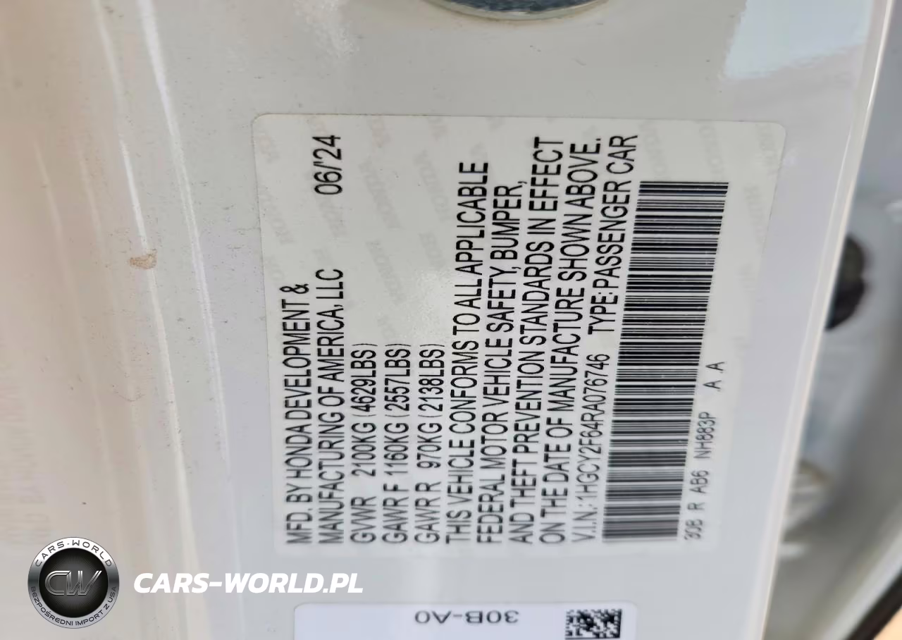 2024 Honda Accord Hybrid Exl VIN:1HGCY2F64RA076746 - 12