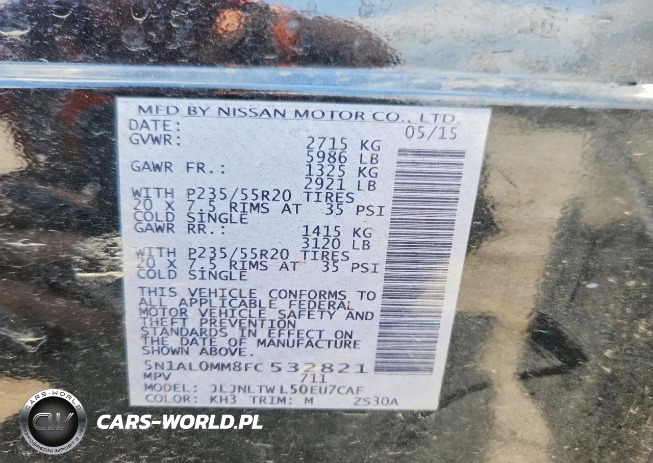 2015 Infiniti Qx60 Base VIN:5N1AL0MM8FC532821 - 12